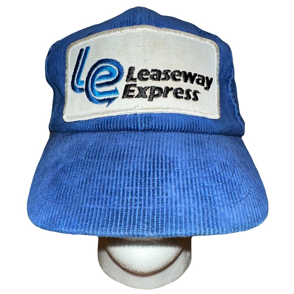 Vintage Leaseway Express Patch Snap Back Corduroy… - image 1